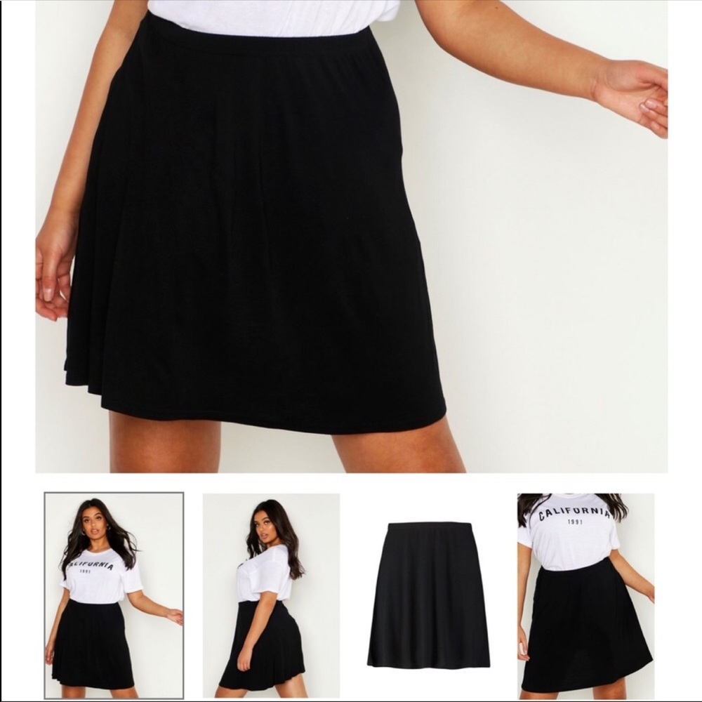 Boohoo jersey skater skirt NWT